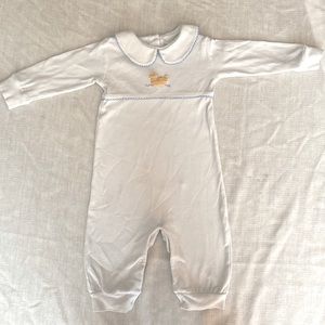 9M Little English knit romper